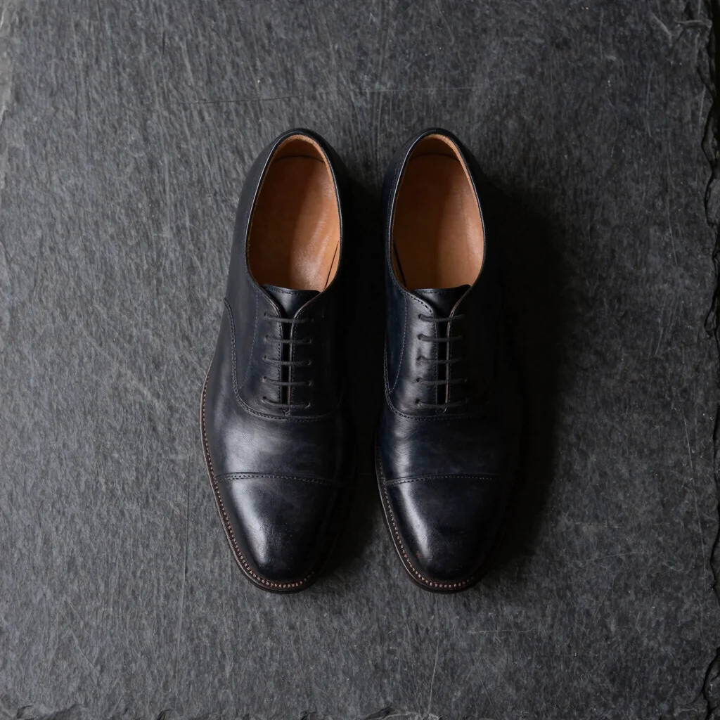 Matte Bronze Accent Oxford Shoes