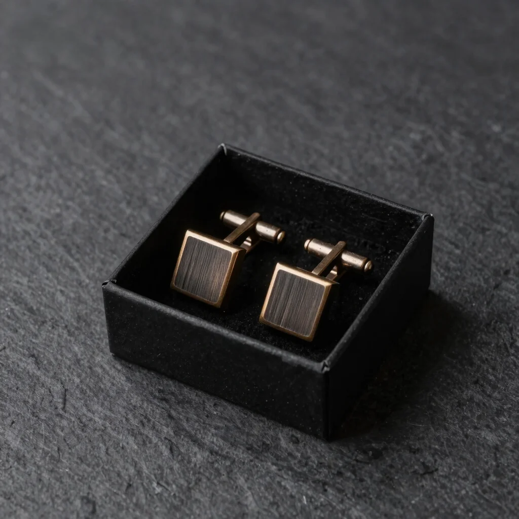 Matte Bronze Cufflinks Set