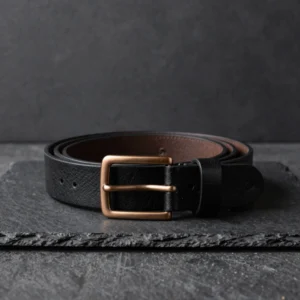 Textured Leather Executive Belt