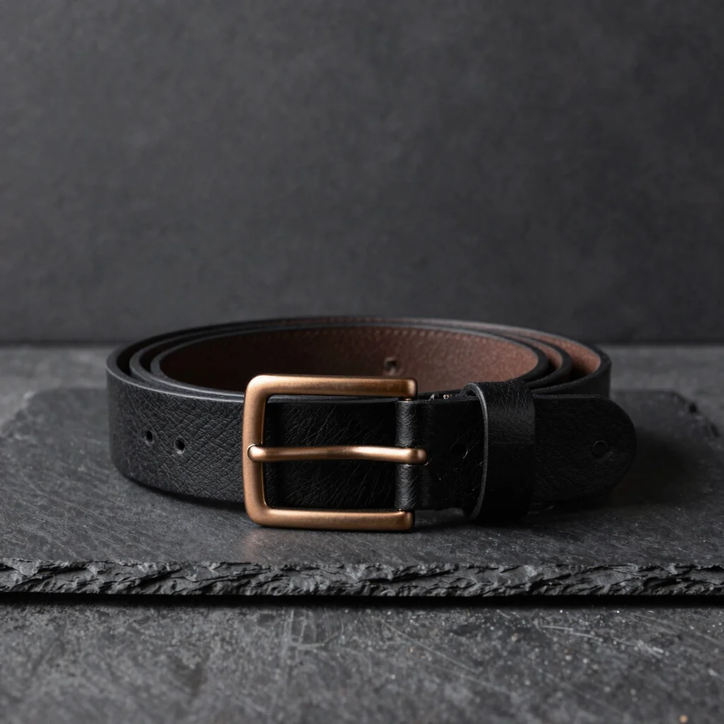 Textured Leather Executive Belt